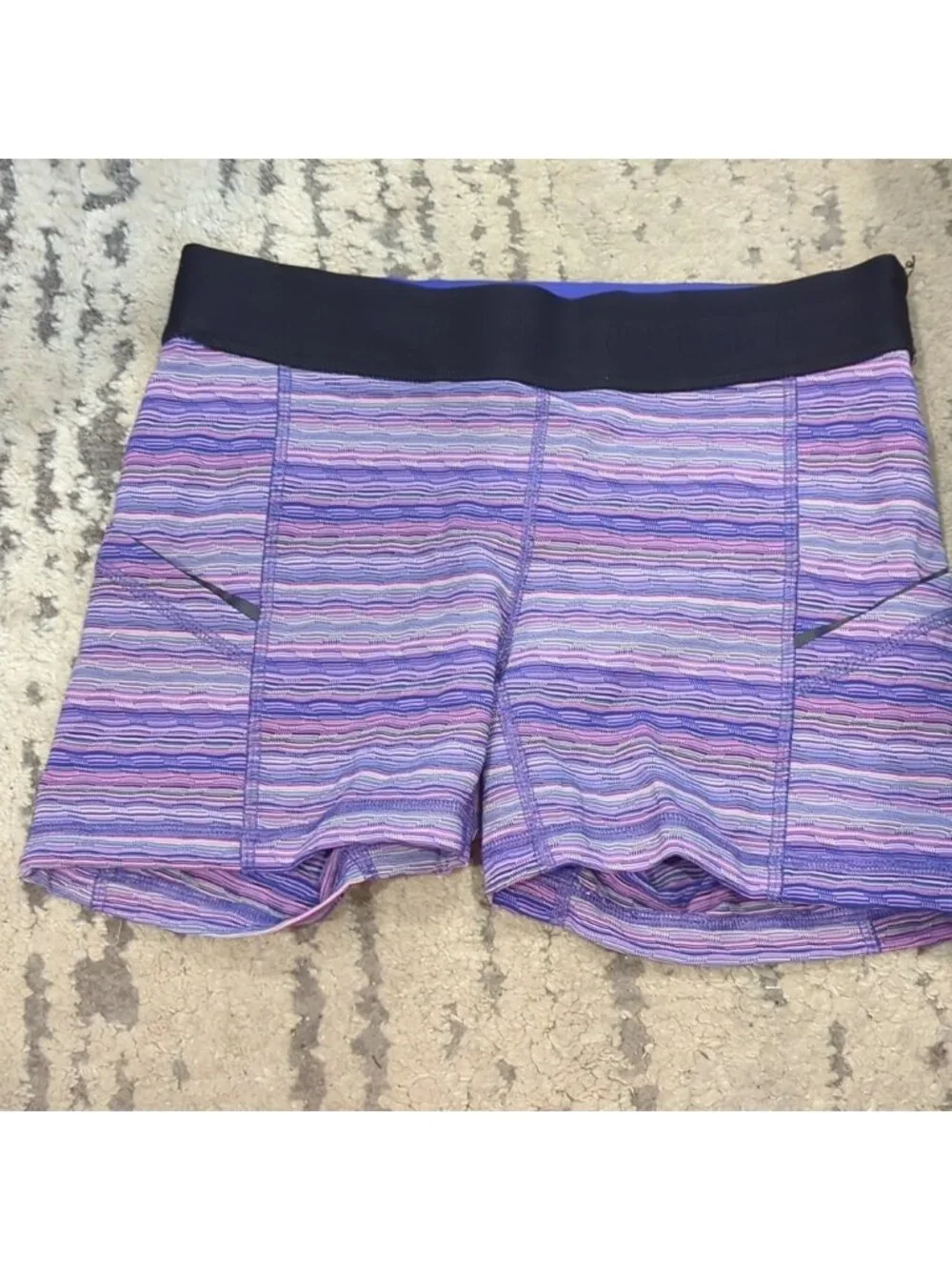 Lululemon What The Sport Short Space Dye Twist Iris Flower Pink Shell